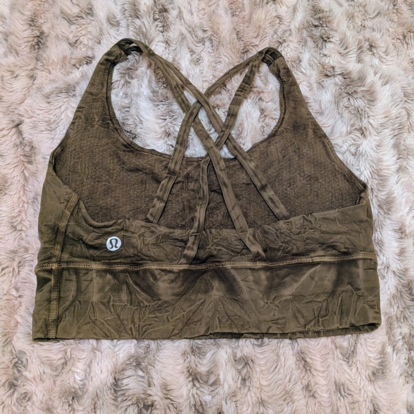 lululemon Energy Bra Ice Wash Moss Green - Picture 4 of 7